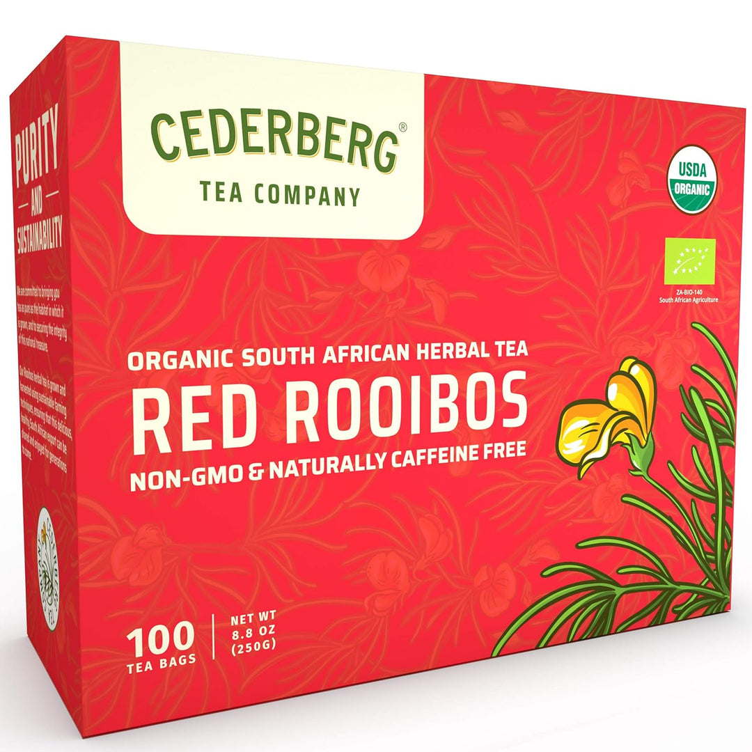 Red Rooibos Tea - Our Original, Award Winning Tea Imported from Cederberg, SA, Certified Organic and 100% Caffeine-Free - Cederberg Tea